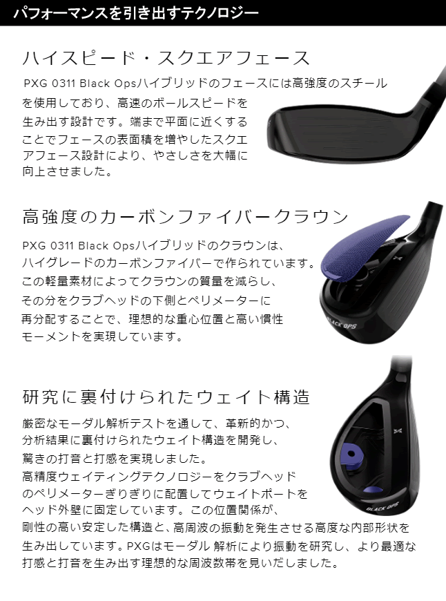 PXG ハイブリッド 0311 BLACK OPS ブラックオプス テンセイ プロ