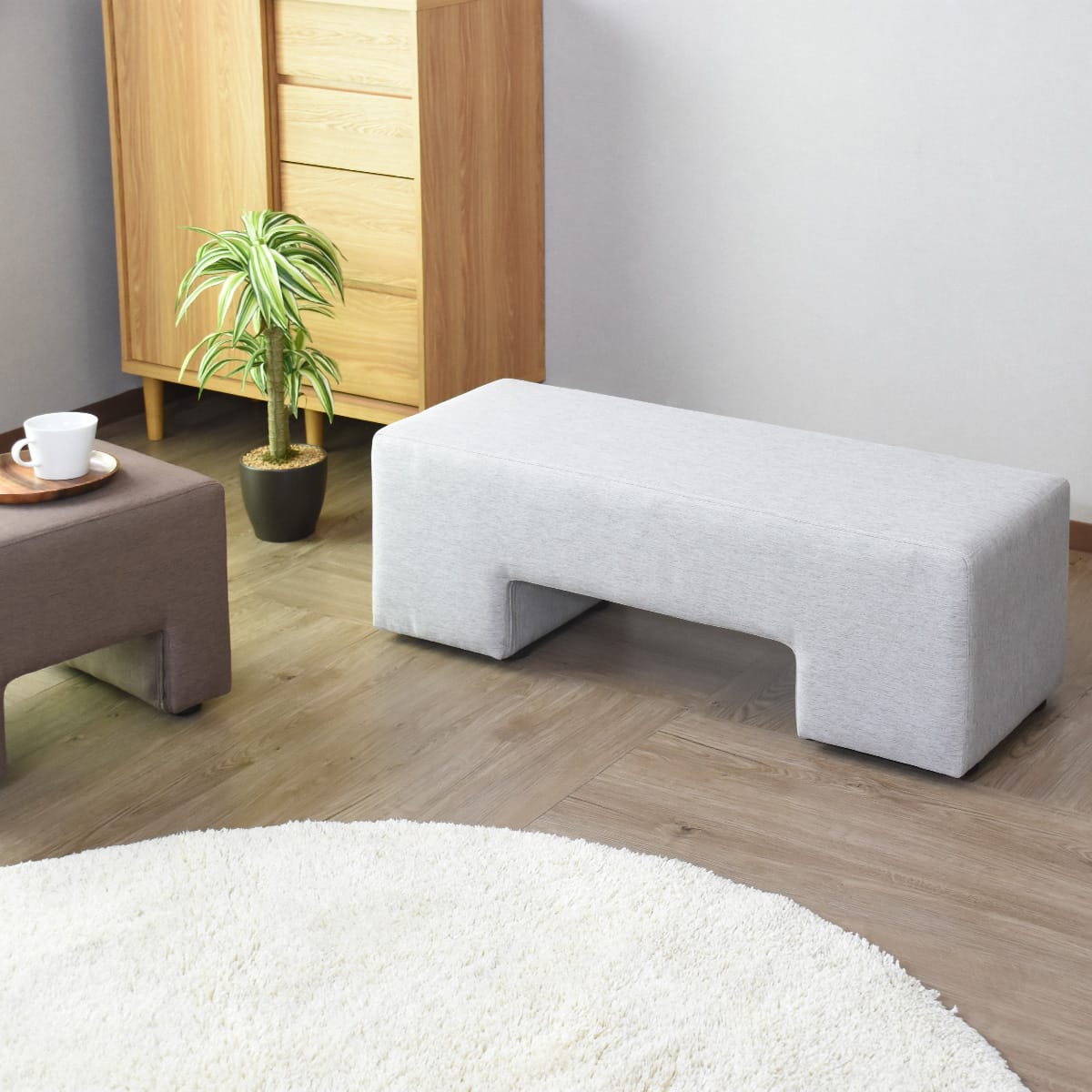 DORIS（ドリス） オットマン おしゃれ スツール 椅子 ソファ 2人掛け