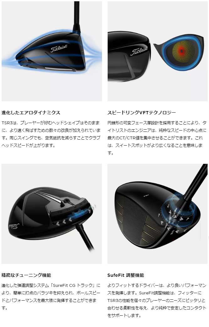 T-Series タイトリスト TSR3 ドライバー TSP111 シャフト : ゴルフ