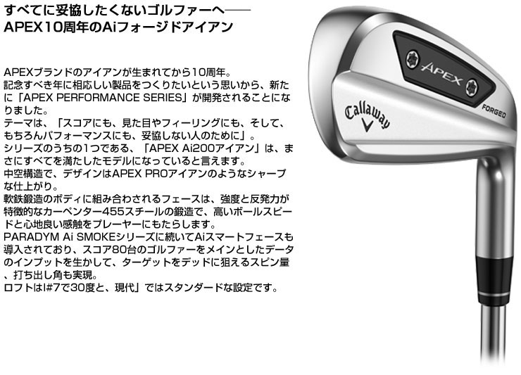 Callaway（キャロウェイ） APEX Ai200 アイアン 6本セット[＃5-P] N.S.
