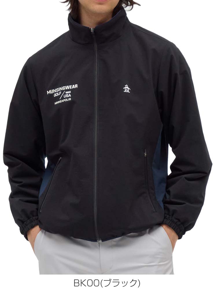 Munsingwear（マンシングウェア） ロゴプリント フルジップ ブルゾン