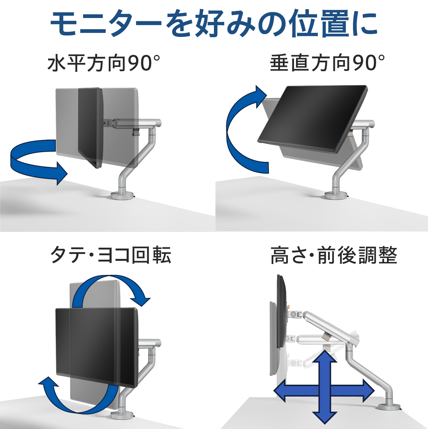 GREEN HOUSE（グリーンハウス） モニターアーム ポール 17-32インチ