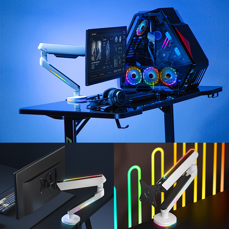 GREEN HOUSE（グリーンハウス） モニターアーム ゲーミング メカニカル