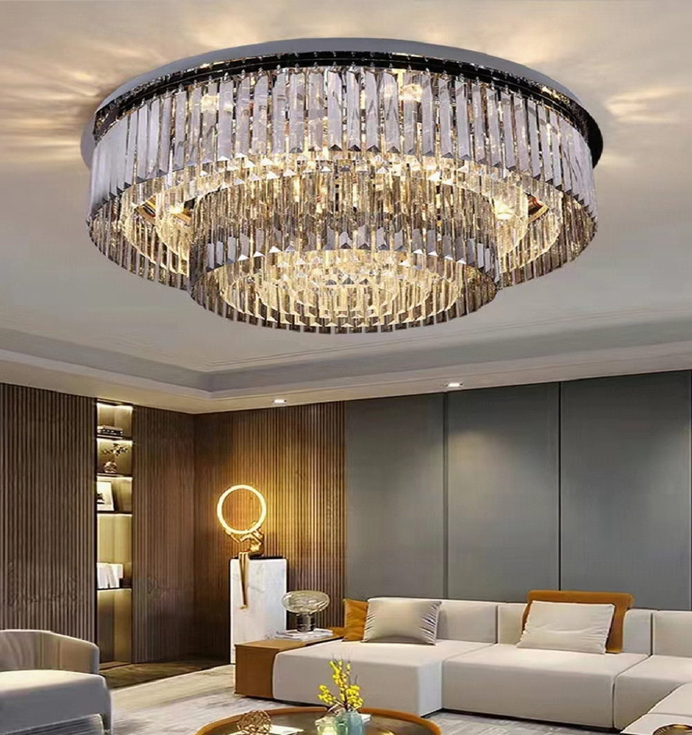 大型クリスタルシャンデリア LED付 照明 照明器具 天井直付灯 豪華