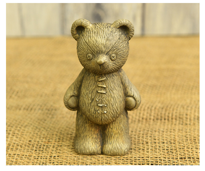 ガーデン雑貨 おしゃれ かわいい オブジェ くまのぬいぐるみ D 立ち姿