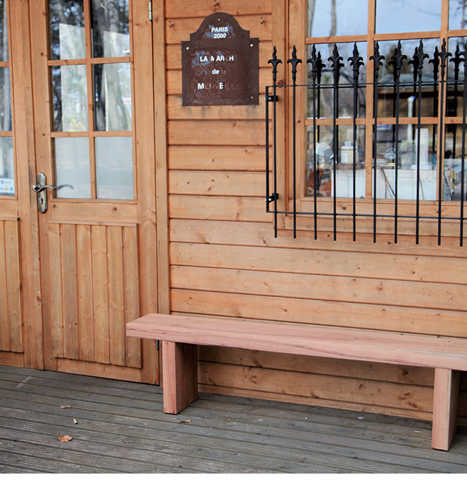 木製ナチュラルベンチ 無塗装 ウッドベンチ 自然 木製 ナチュラル 屋外