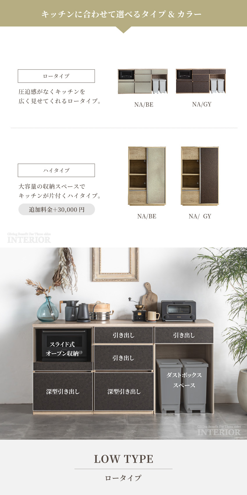 キッチンボード 120 食器棚 木目調 石目調 120幅 おしゃれ ワイド