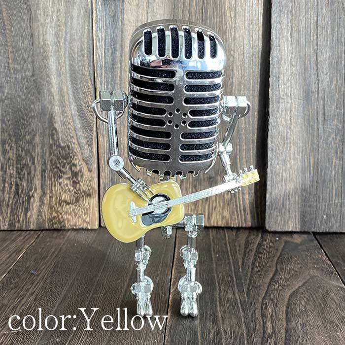 マイク ロボット ギター ヴィンテージマイクロボット 置物 インテリア