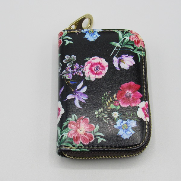 花柄 じゃばらカードケース ミニ財布 本革 パスケース カード入れ 本革
