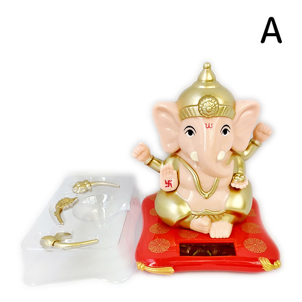 置き物 ガネーシャ ソーラー オブジェ インド フィギュア エスニック