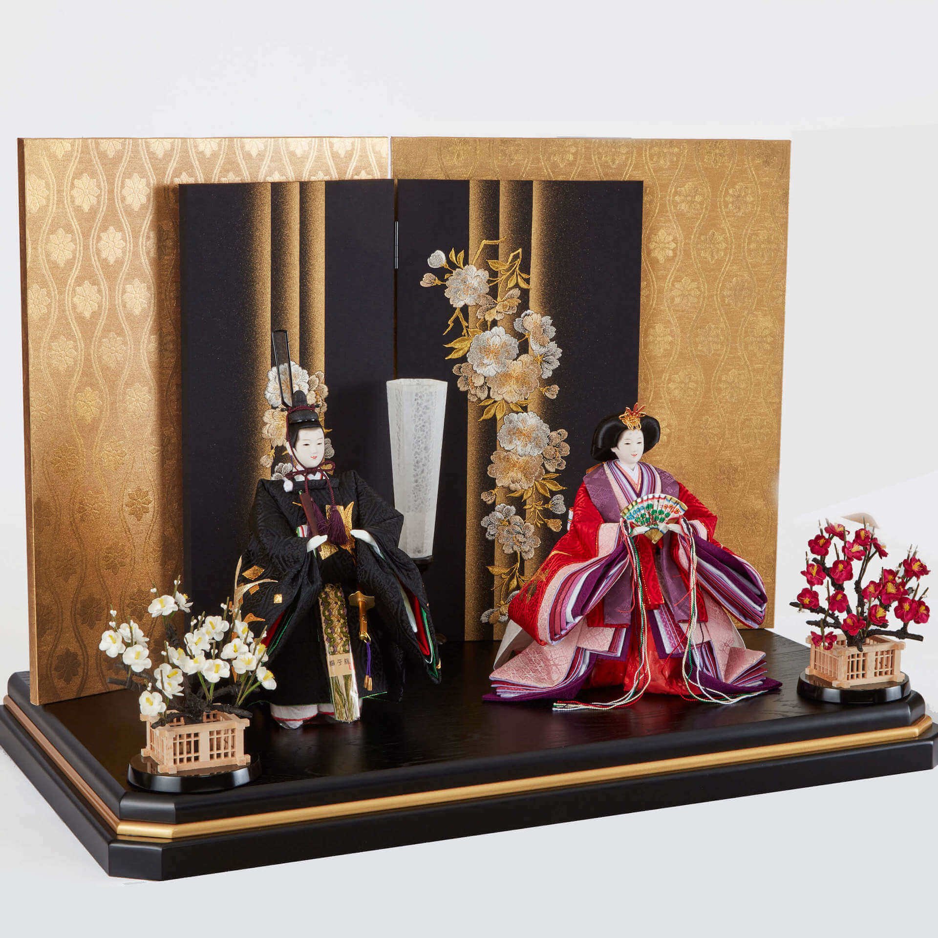 雛人形 立ち雛 恵林雛 二重屏風 : 人形の館石倉 - 通販 - Yahoo