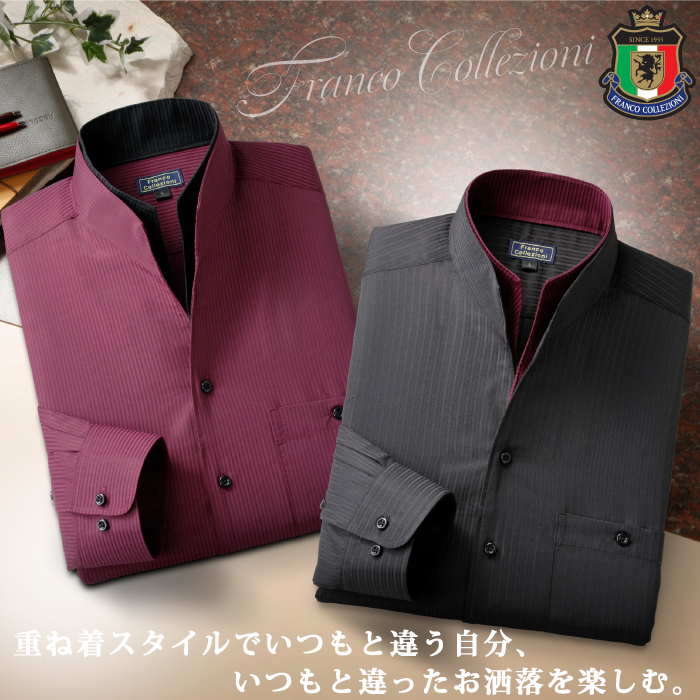 ワインレッド シャツ（ファッション）（サイズ（S/M/L）：LL（XL））の