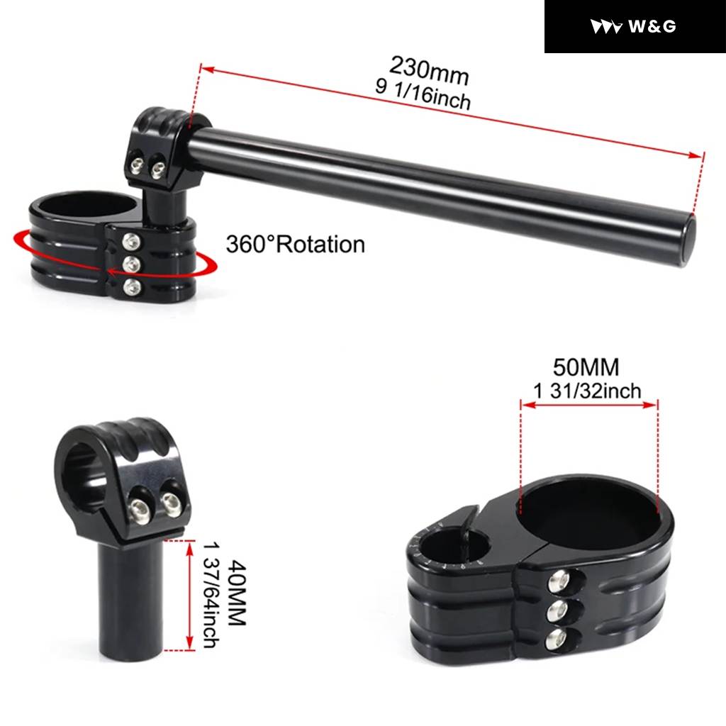 ハンドルバー CNC クリップオン ライザー 汎用 カワサキ ZX-6R ZX6R