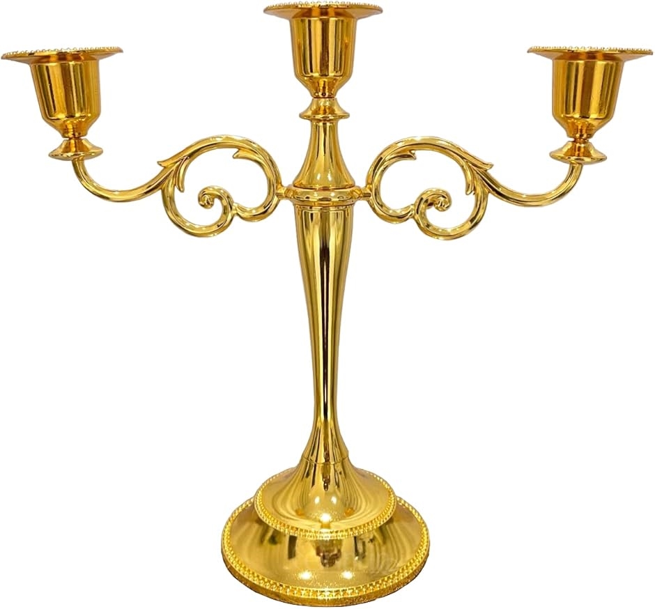 蝋燭立て キャンドルスタンド アンティーク調 燭台 3本立て キャンドル