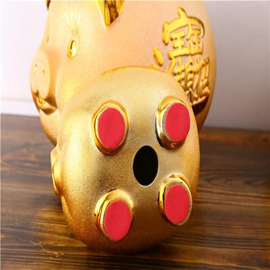 豚の貯金箱 ゴールド ブタ pig 風水 財運 金運 商売繁盛 置物( 小