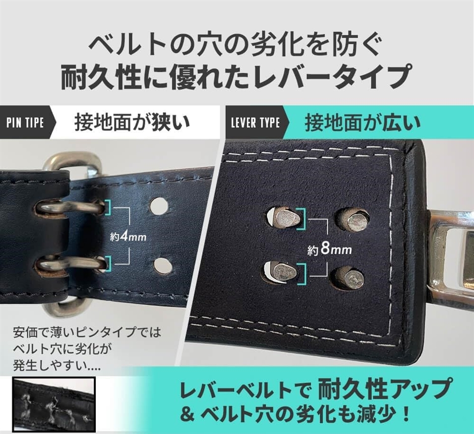 レバーアクションベルト パワーベルト トレーニングベルト レザー 革