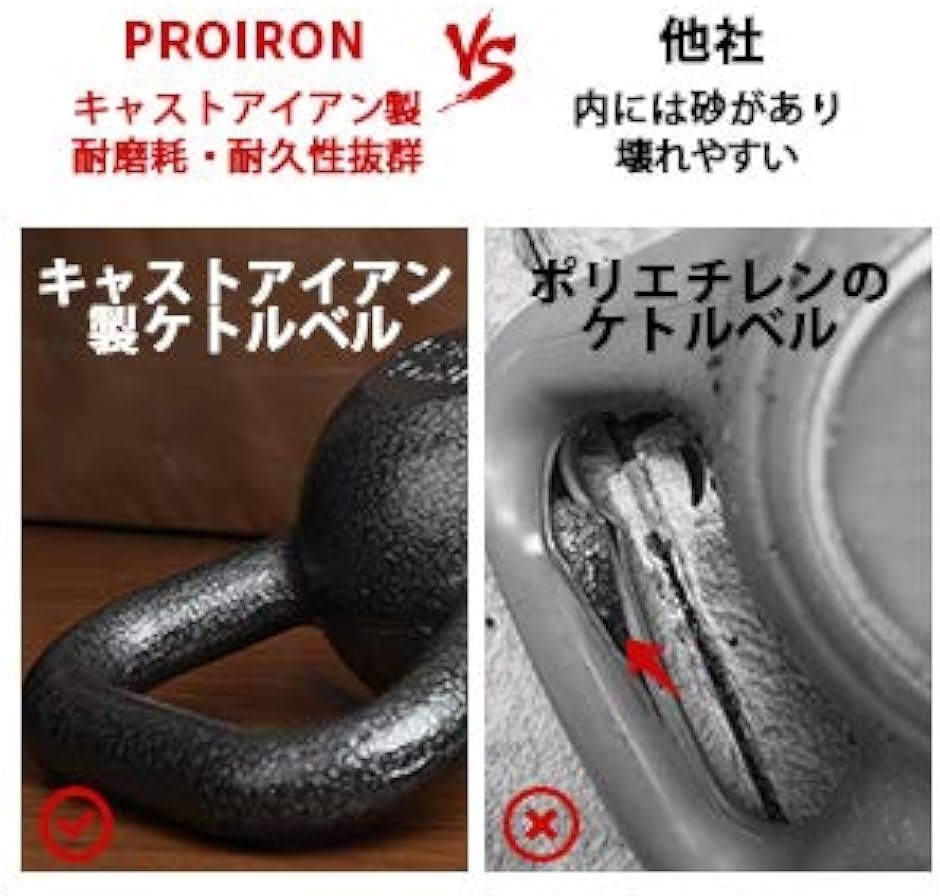 ケトルベル 一体型鋳鉄 ジムや自宅に最適(16kg) : スピード発送