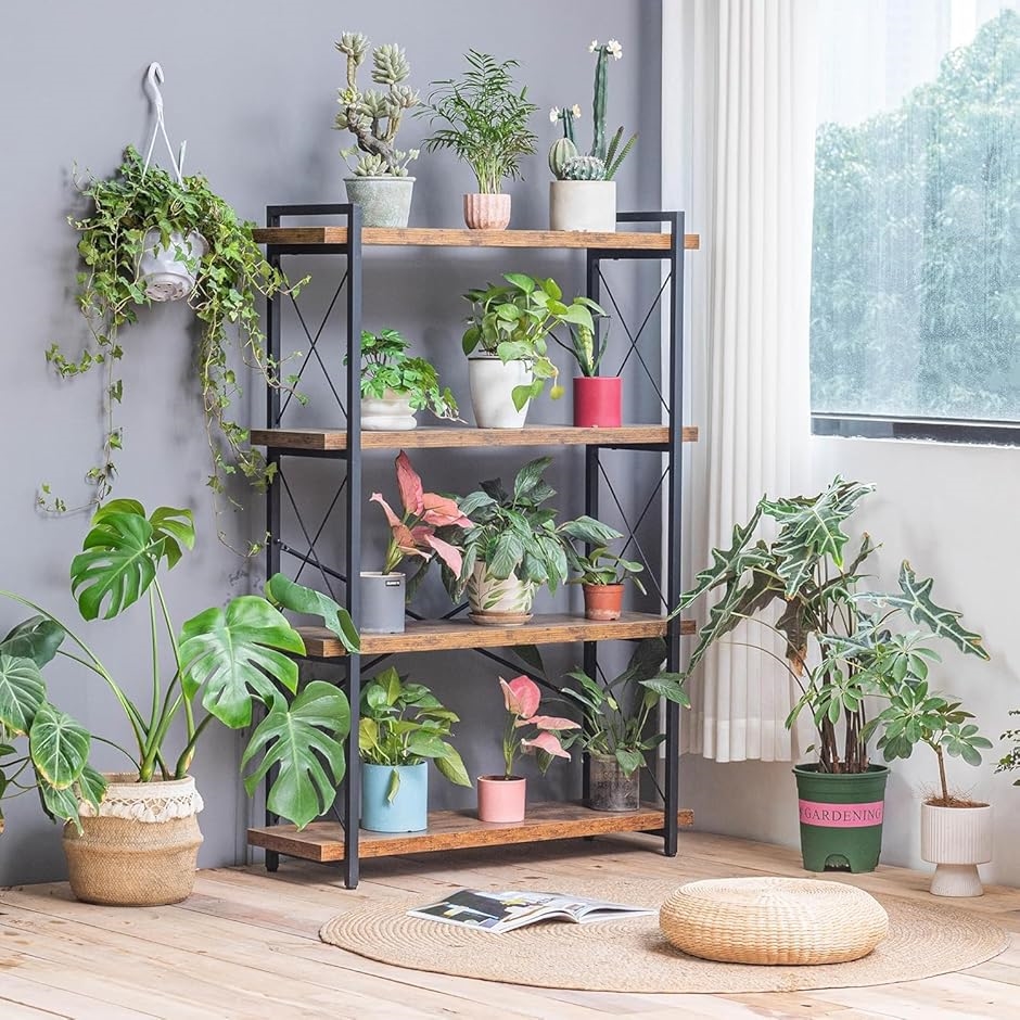 オープンラック オープンシェルフ 4段 幅90 木製 収納 棚 おしゃれ