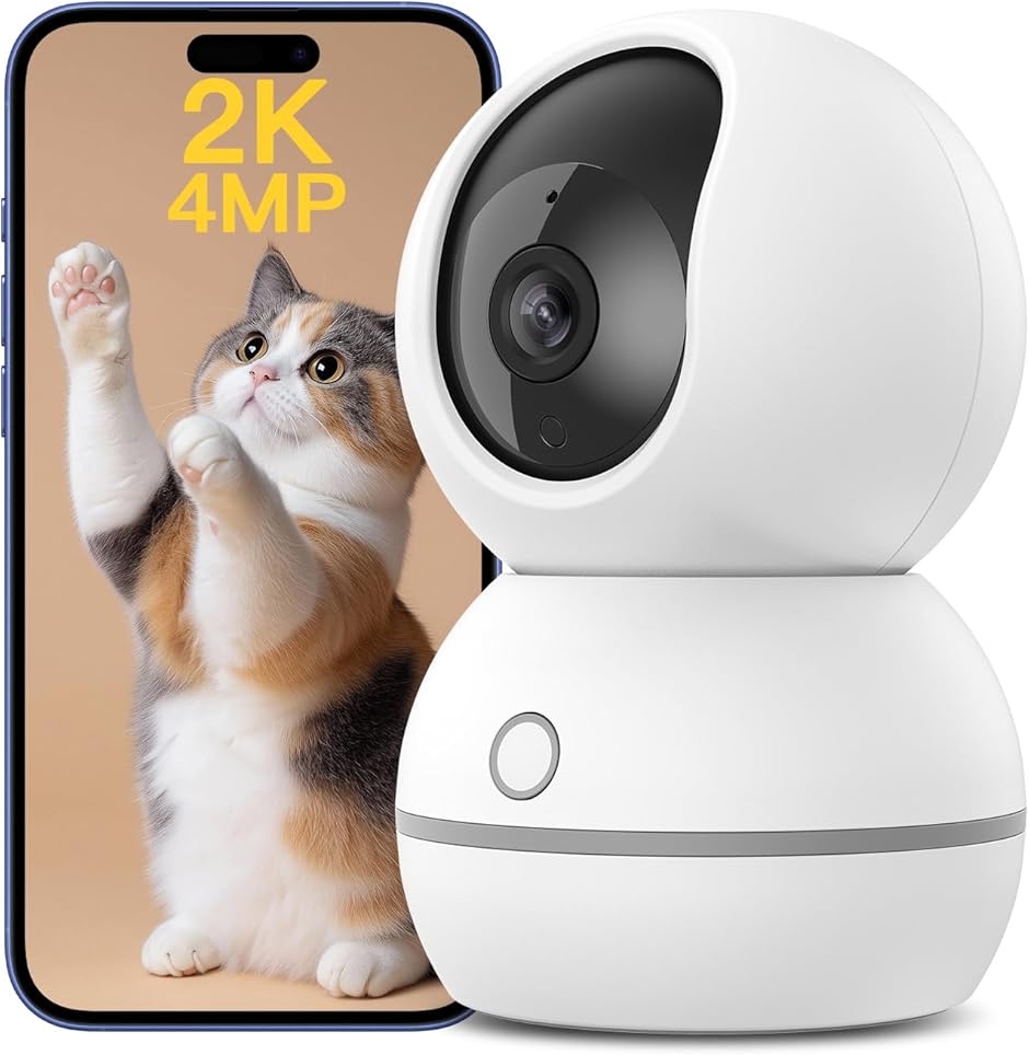 2025年新型 ペットカメラ 400万画素 2K ベイビーモニター ワイヤレス