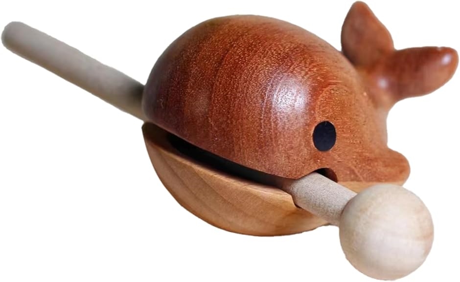 木魚セット 仏壇用仏具 バチ付き 木製楽器 くじら 鳴り物 禅 修行用品