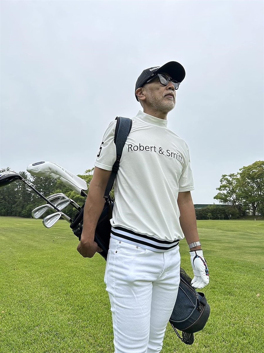 ハイネックシャツ モックネック ゴルフシャツ ポロシャツ ゴルフウエア