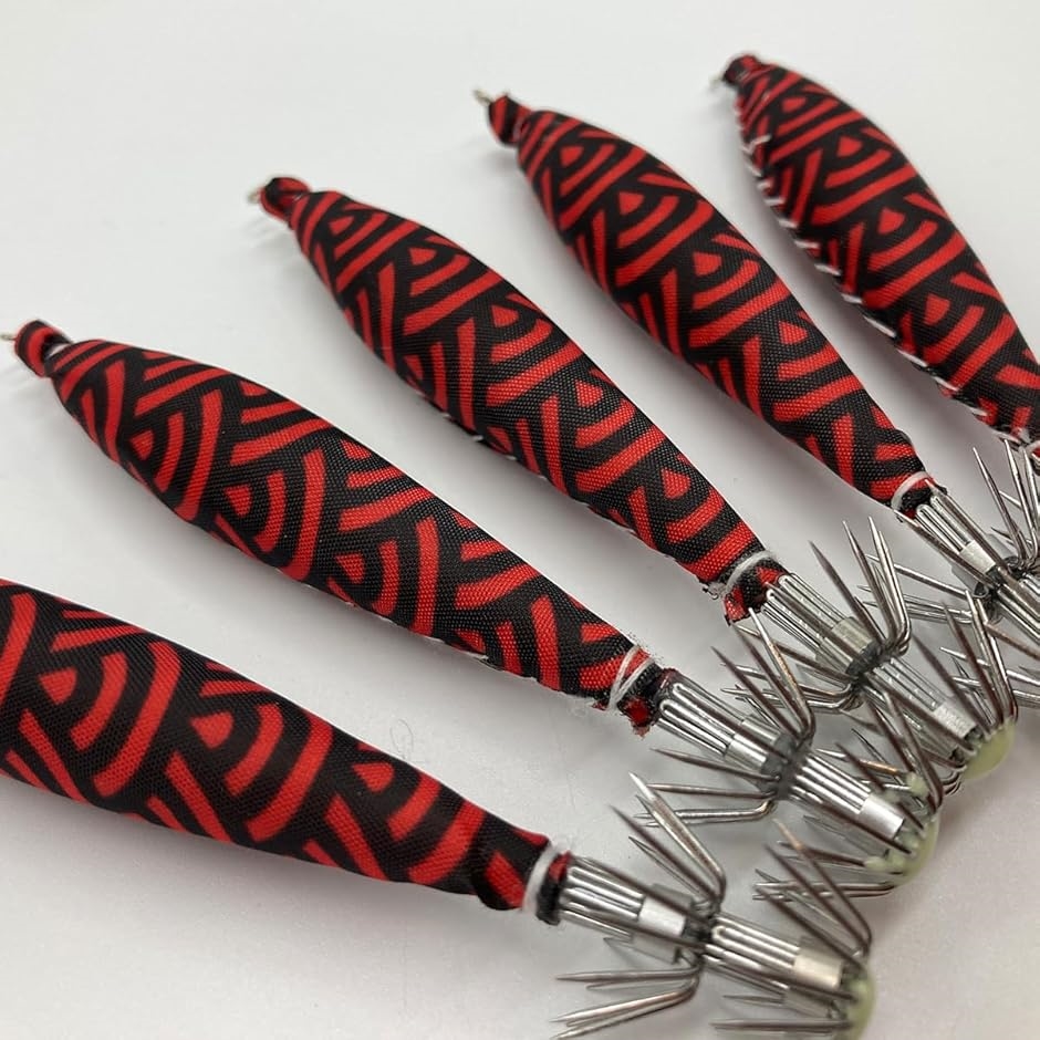 定番の浮きスッテ 4号 5本セット イカメタル イカ釣り 仕掛け 夜行