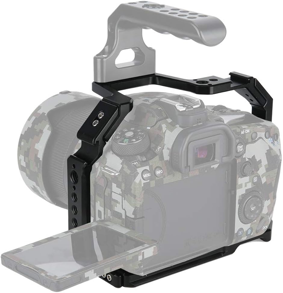 CANON 90D/80D/70D専用ケージ 拡張カメラケージ NATO Rail 軽量 取付