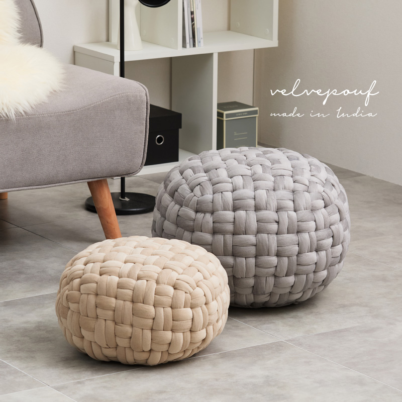 HAGiHARA（萩原） プフ クッション スツール 直径40cm 丸 円形