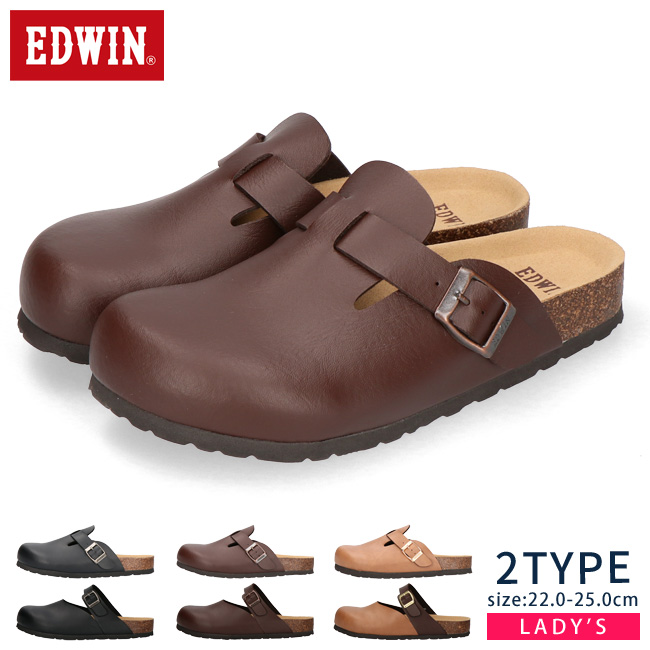 EDWIN（エドウィン） サボサンダル レディース 歩きやすい 履きやすい
