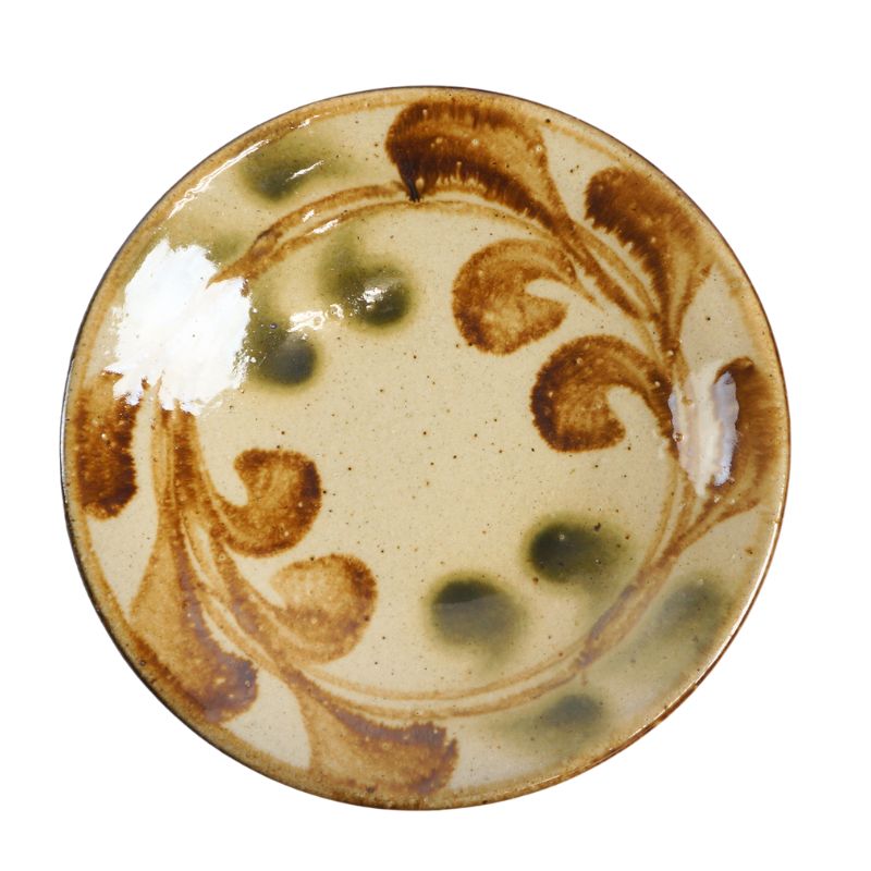 やちむん 皿 7寸皿 大皿 陶芸こまがた デイゴ柄 おしゃれ 沖縄陶器