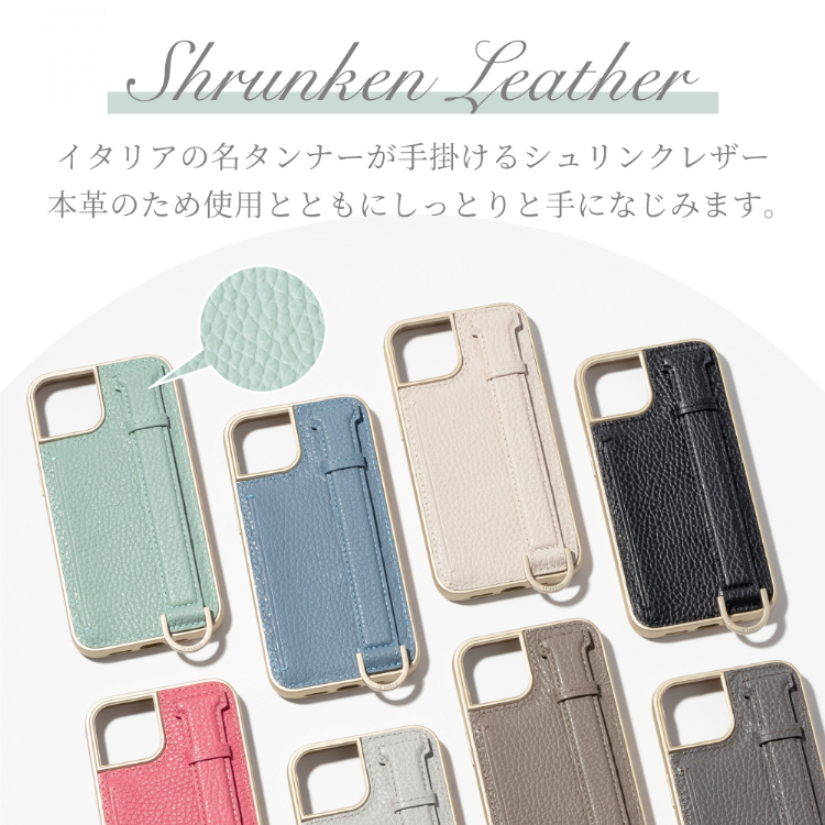 HanaRo iPhone14 ケース レザー ベルト付き 背面ベルト iPhone 14 Pro