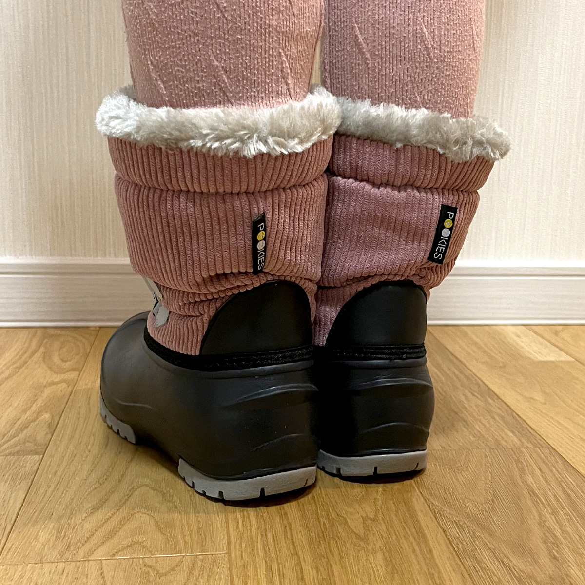 スノーブーツ POOKIES ジュニア キッズ 防水ソール スノーシューズ 冬