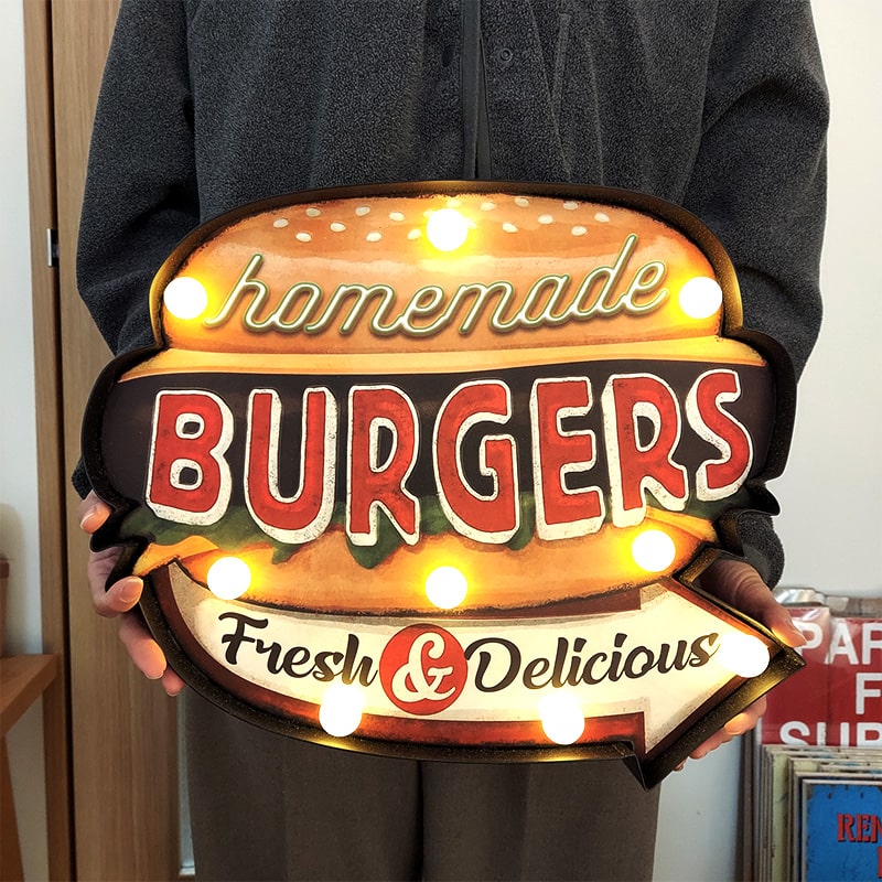 電飾看板 アメリカン クラシック LED Sign ハンバーガー サインライト
