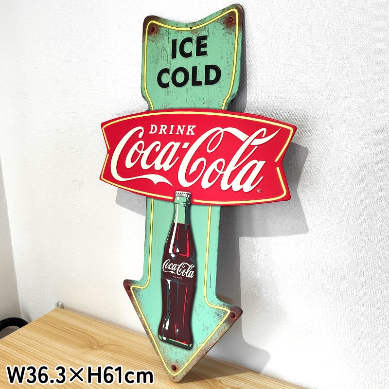 Coca Cola（コカコーラ） メタルサイン ブリキ看板 ガレージ COCA-COLA