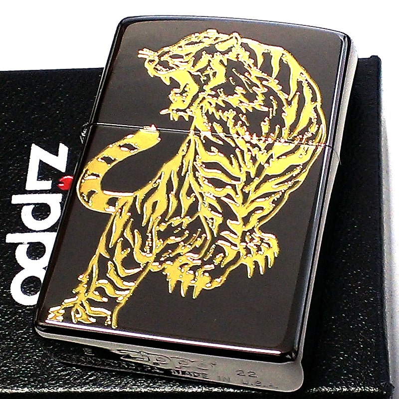 ZIPPO（ジッポー） ライター 和柄 虎 ジッポ お守り ブラックニッケル