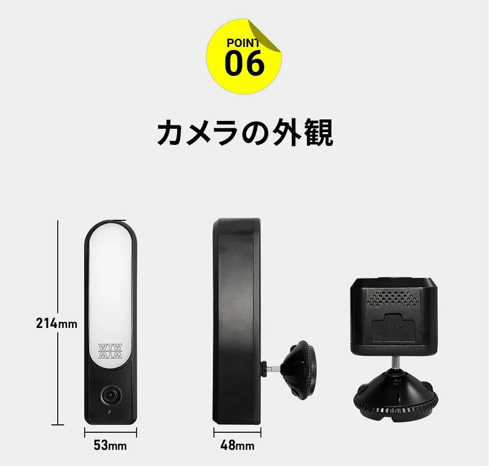 防犯カメラ Wi-Fi スマホ SDカード録画 ホワイトLED 高画質 高解像度