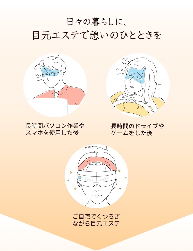 アイマッサージャー tokuyo 美眼 BIGAN II BE-210 ホットアイマスク 温