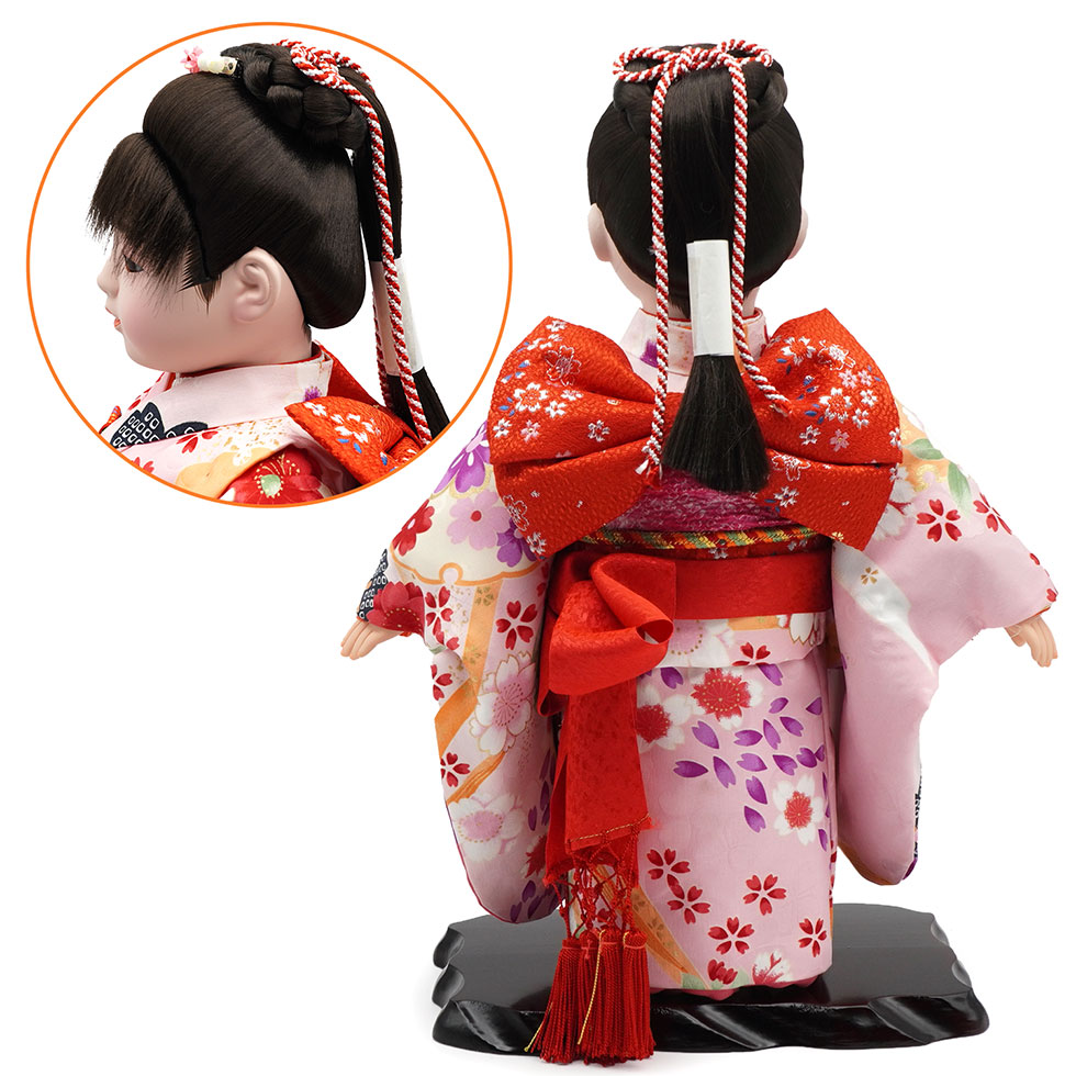 かわいいイマドキの市松人形 12号 ポニーテール 1205-P いちまさん