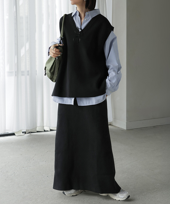 HUG.U（ハグユー） セットアップ ニットベスト スカート 2点セット