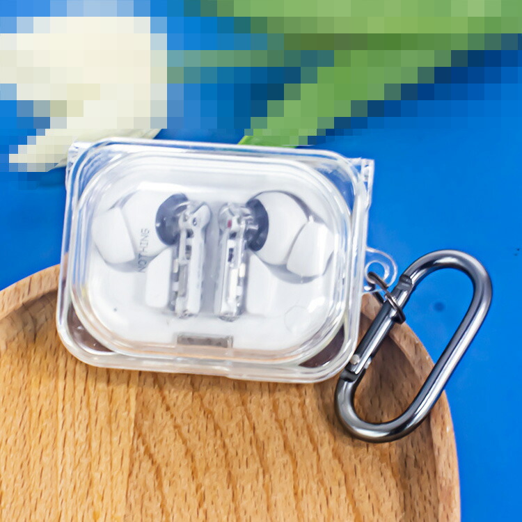 Nothing Ear (a) クリアケース 透明 TPU シンプル カラビナ付き 保護