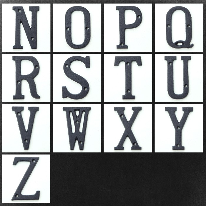 アイアンアルファベット 大 アンティーク 切り文字 表札