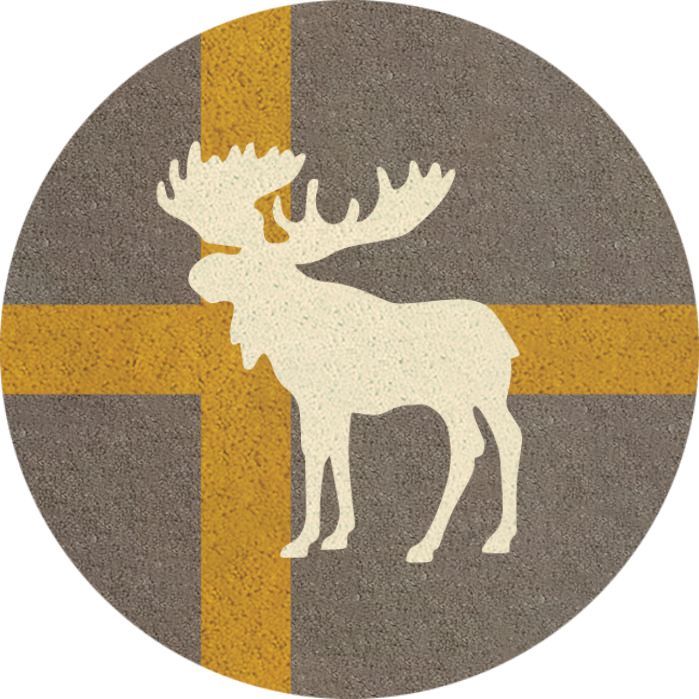 友安製作所 ラグ ラグマット 鹿 シカ おしゃれ 厚手 日本製 高密 弾力