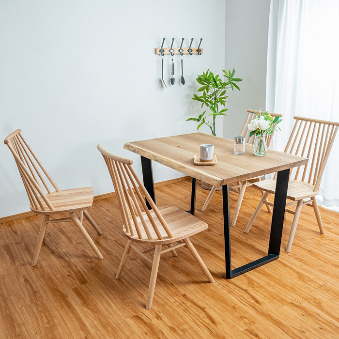 ハイバック ダイニングチェア 2脚セット 北欧 おしゃれ アンティーク風