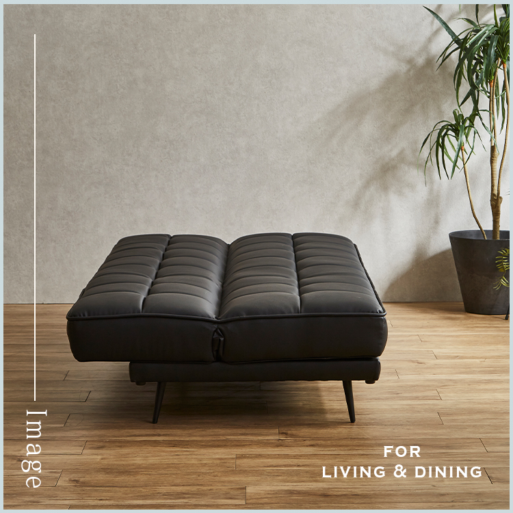 ソファベッド 折りたたみ 3way 2人掛け 3人掛け 脚付き ブラック