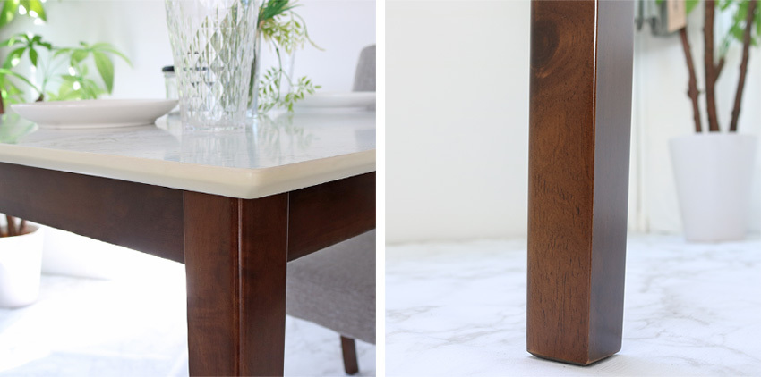 ダイニングテーブルセット 2人 ホワイト天板 3点 幅80cm 2人掛け用