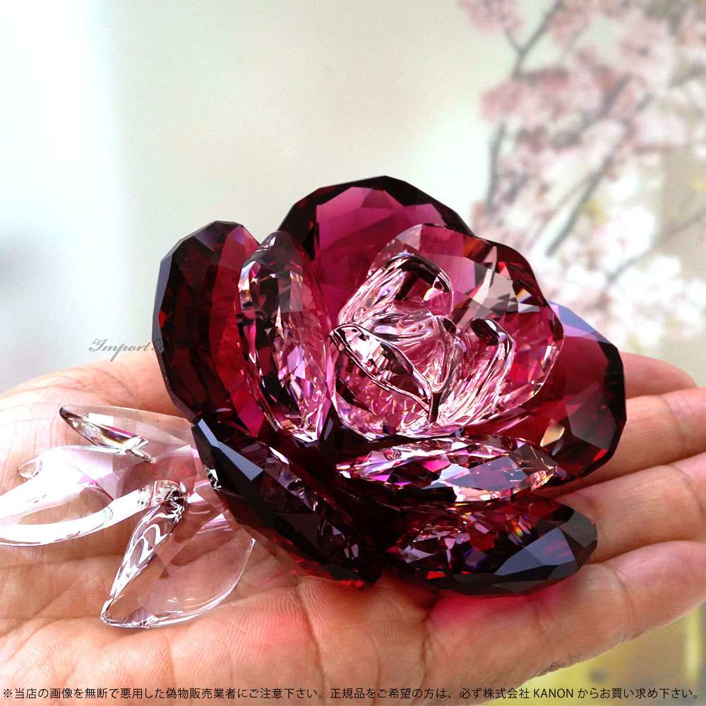 SWAROVSKI（スワロフスキー） ピオニー 花 フラワー 置物 レッド
