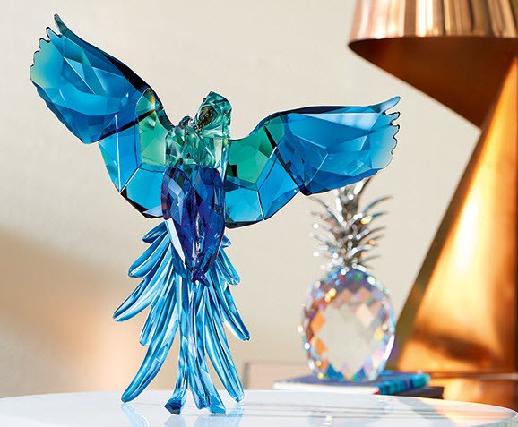 SWAROVSKI（スワロフスキー） オウム (ブルー) 鳥 5136775 置物