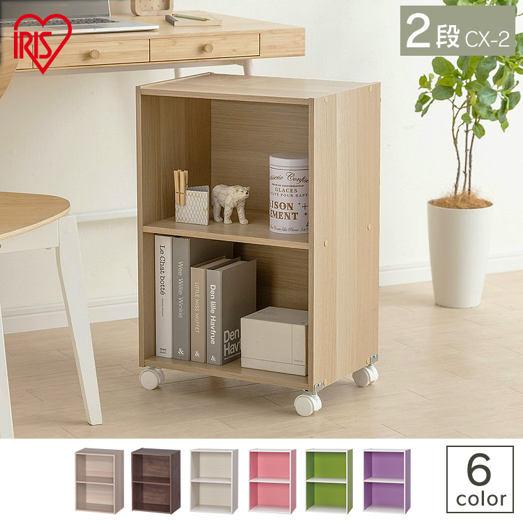 IRIS OHYAMA（アイリスオーヤマ） カラーボックス 収納 2段 棚 収納棚