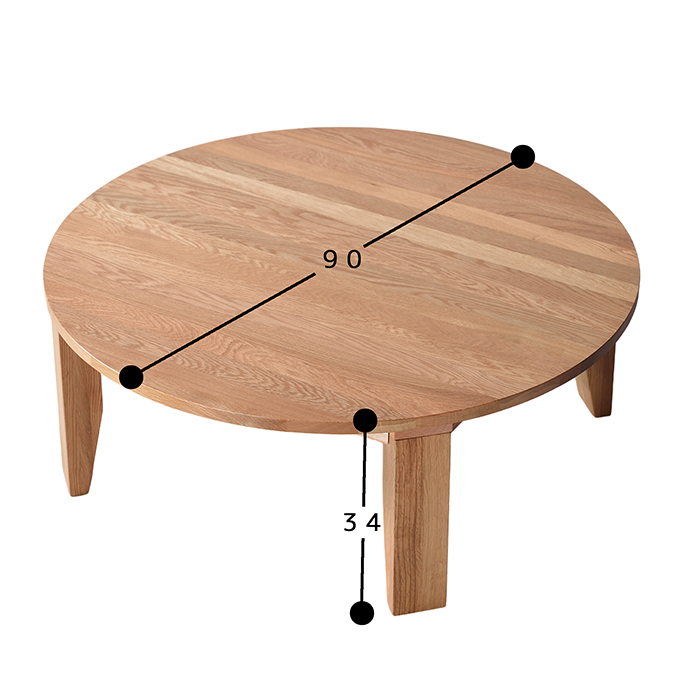ウォールナット ちゃぶ台 w90~120 無垢 完成品 折り畳み式 丸テーブル