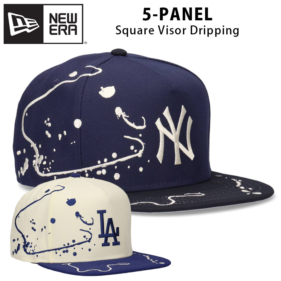 NEW ERA（ニューエラ） 5-PANEL スクエア バイザー ドリッピング LA NY